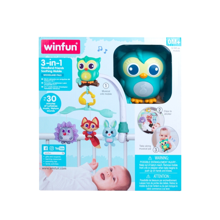 Winfun 3-In-1 Woodland Friends Soothing Mobile — view 2